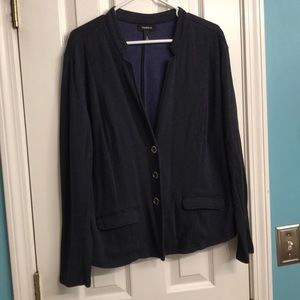 Navy Blue Button Up Jacket